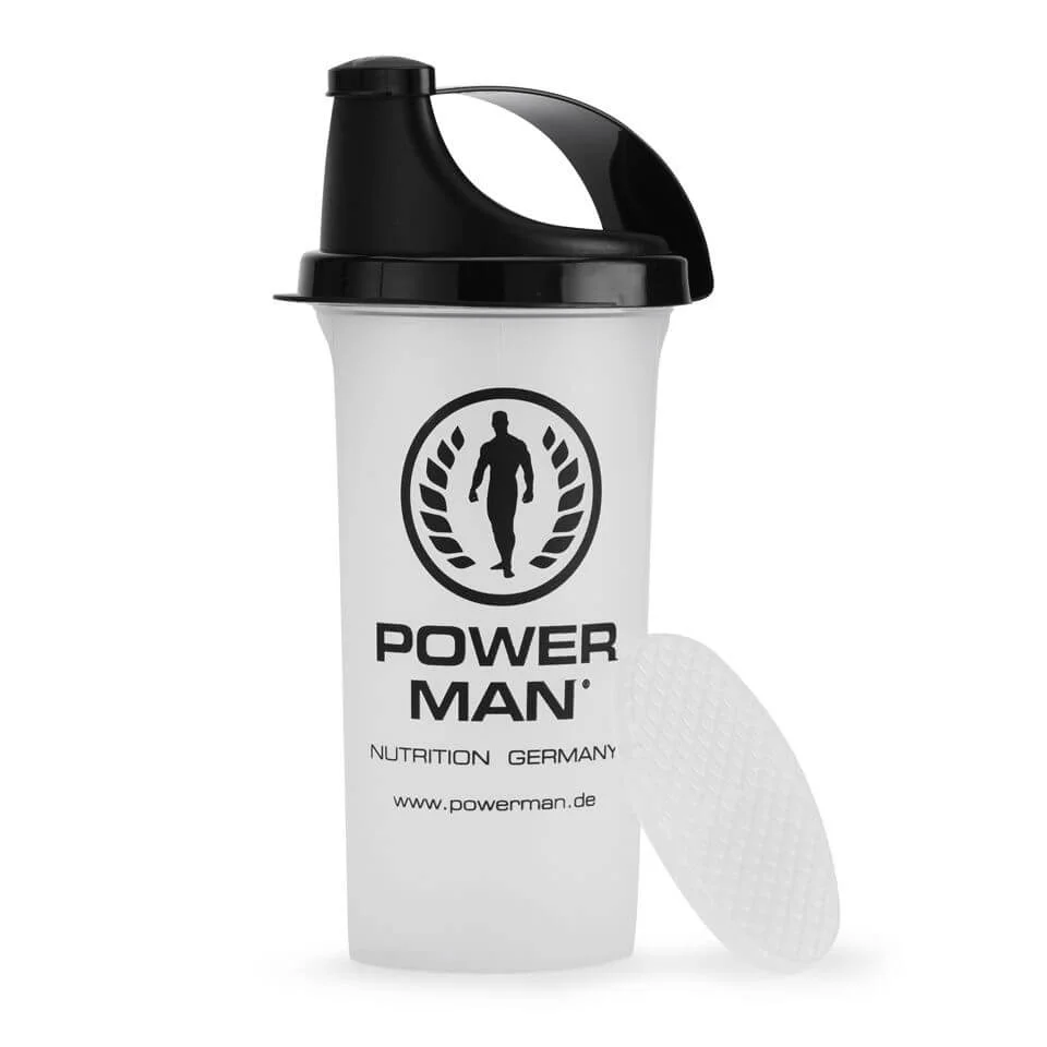 PowerMan Protein Shaker with Sieve - 0.7L Image 1