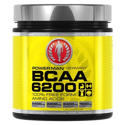 PowerMan BCAA 6200 Free Form - 200 Tablets Image 1