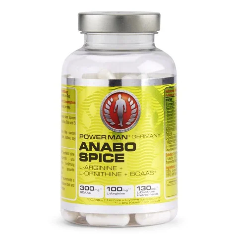 PowerMan Spice Anabo - Muscle Booster - 90 Capsules Image 1