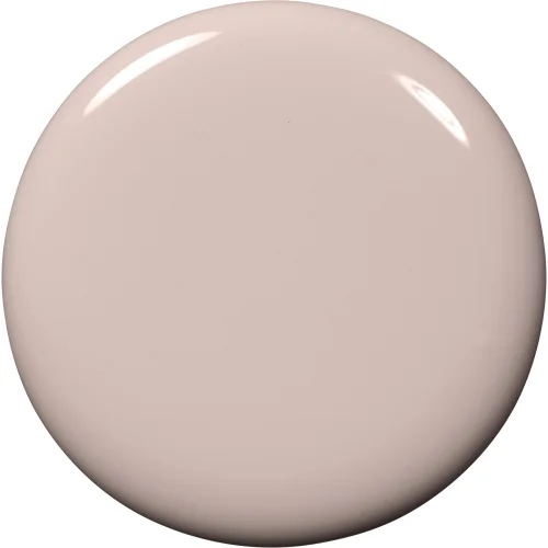 Essie Topless And Barefoot nail polish swatch showing a soft, neutral beige-pink shade in a circular format displaying the polish color.